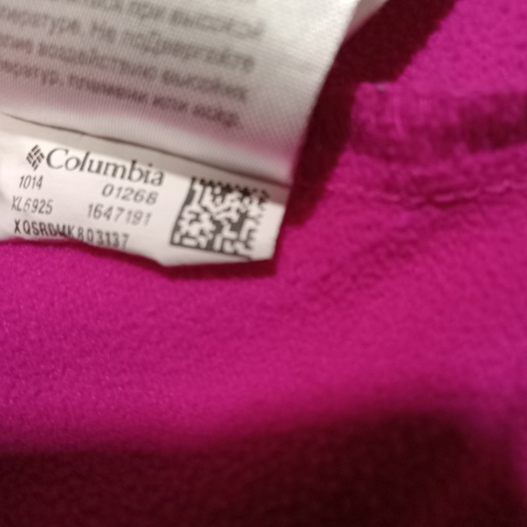 Women's Pink Columbia Full-Zip Fleece Hoodie/ Hooded Jacket * Size: Small - Picture 7 of 7